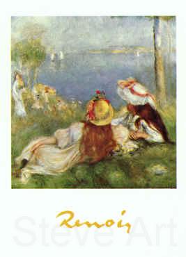 Pierre Renoir Young Girls by the Seaside Spain oil painting art